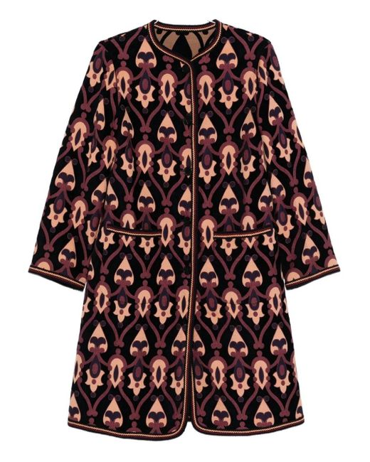 Etro Red Paisley-Pattern Reversible Coat