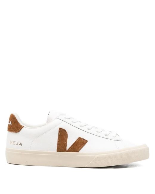 Veja Natural Low-Top Sneakers With Suede Accents