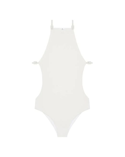 Courreges White Cut-Out Swimsuit