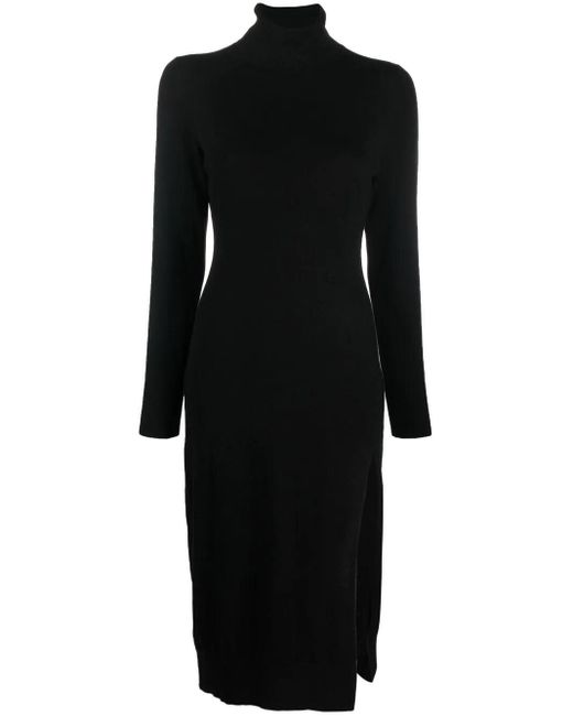Michael Kors Black Roll-neck Knitted Dress