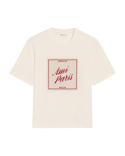 AMI White Heritage Tee