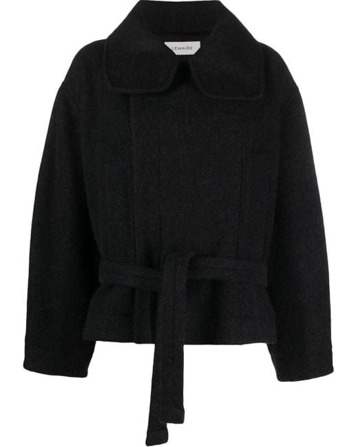 Lemaire Black Short Bathrobe Coat