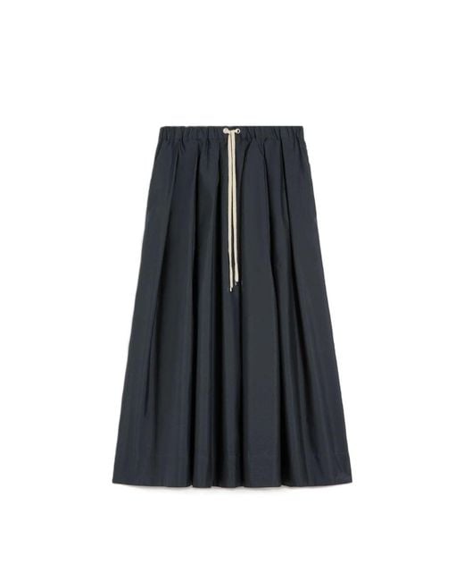 Max Mara Black Cotton Poplin Skirt