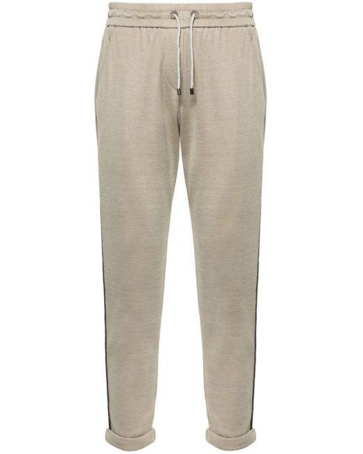 Brunello Cucinelli Natural Cropped Sports Trousers