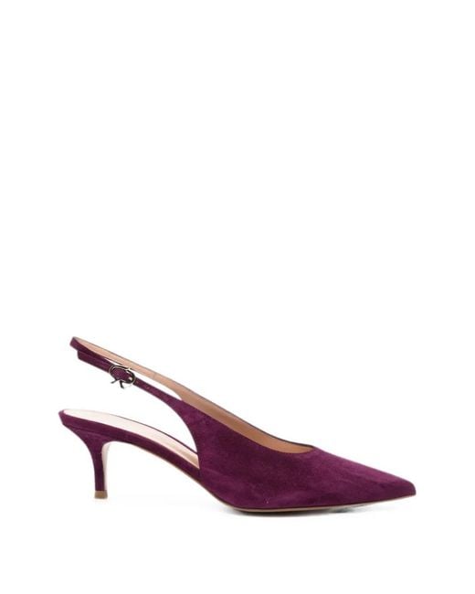 Gianvito Rossi Purple Robbie Sling