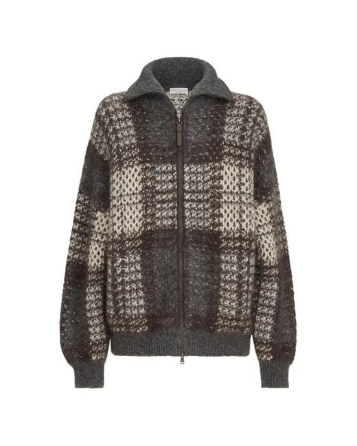 Brunello Cucinelli Black Tartan Jacket