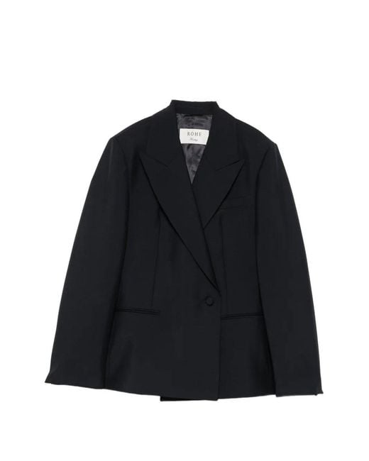 Rohe Blue Hourglass Shaped Blazer