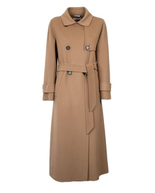 Max Mara Natural Sem Double-Breasted Coat