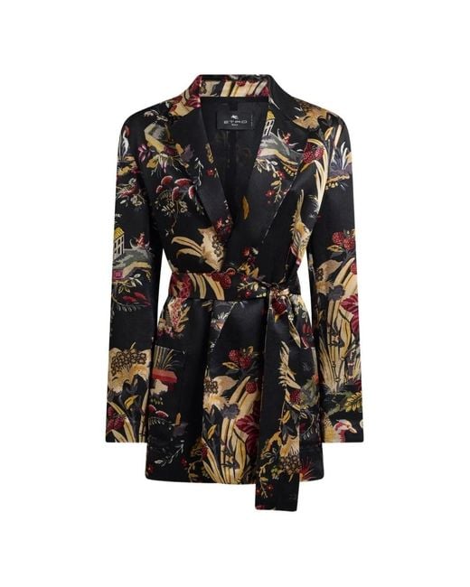 Etro Black Printed Jacket