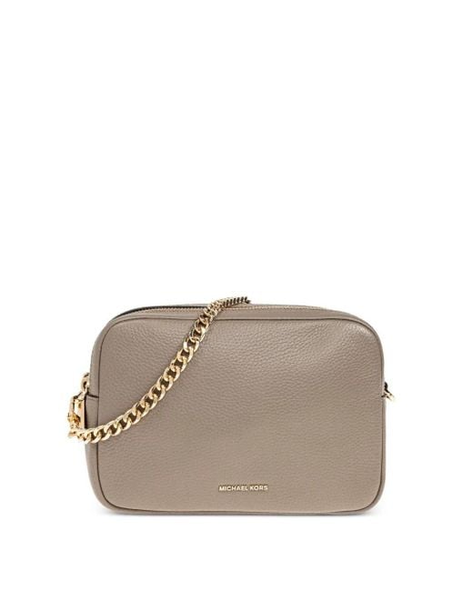 MICHAEL Michael Kors Gray Chain-Strap Leather Tote Bag