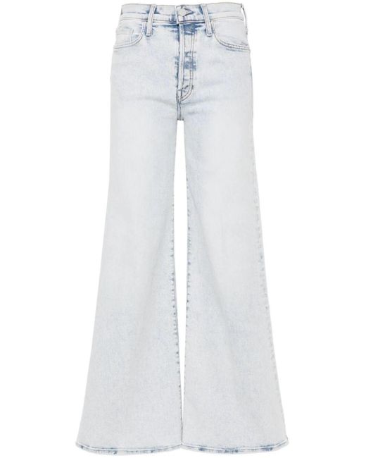 Jeans a gamba ampia The Tomcat Roller di Mother in White
