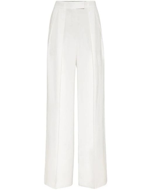 Pantalone A Gamba Ampia di Brunello Cucinelli in White