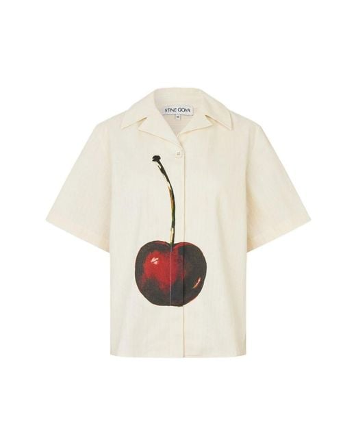 Stine Goya White Bowling Collar Shirt