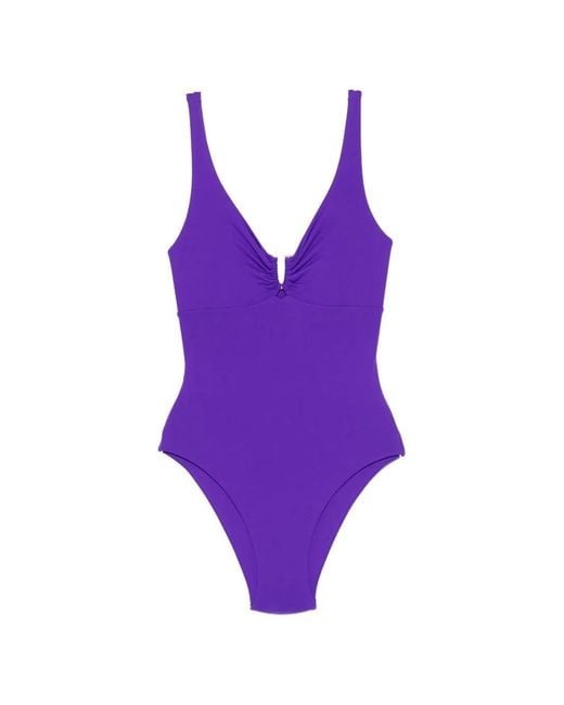 Fisico Purple Costume Intero Con Dettaglio Metallico