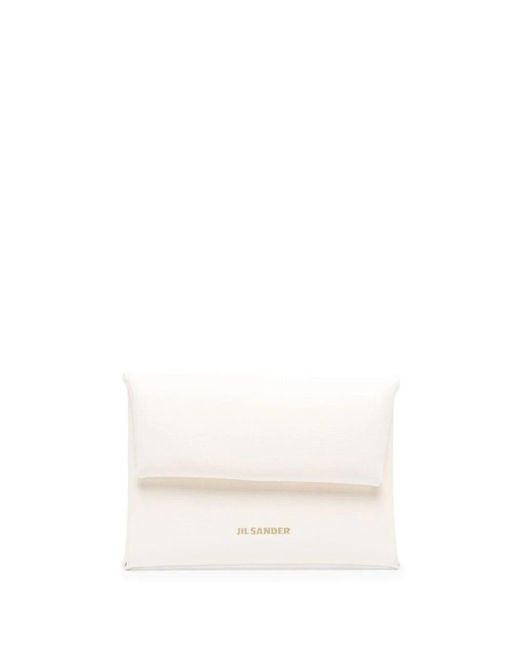 Jil Sander White Rectangle-shape Leather Wallet