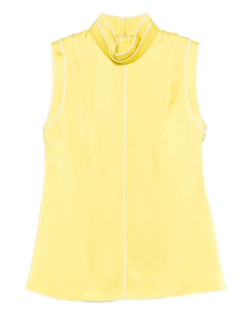 Jil Sander Yellow Sleeveless Blouse