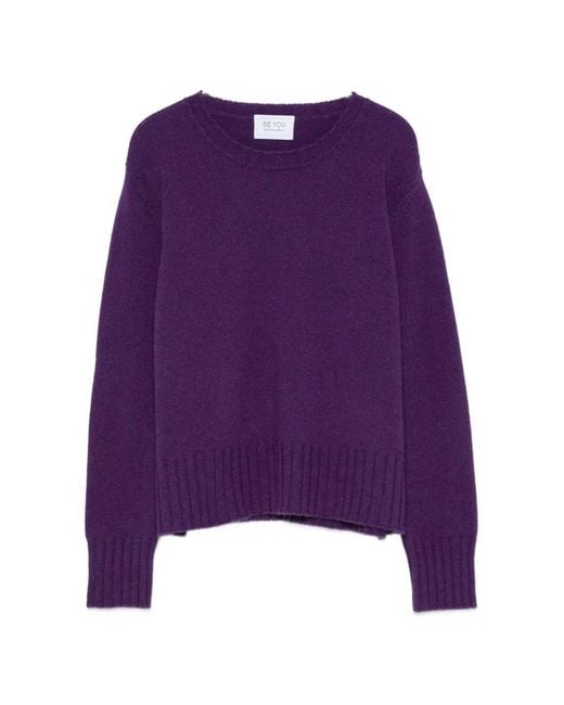 Be You Purple Crew Neck Sweater