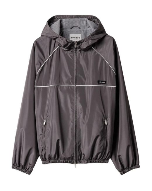 Miu Miu Black Silk Tech Blouson