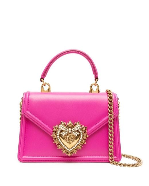 Borsa Devotion Piccola di Dolce & Gabbana in Pink