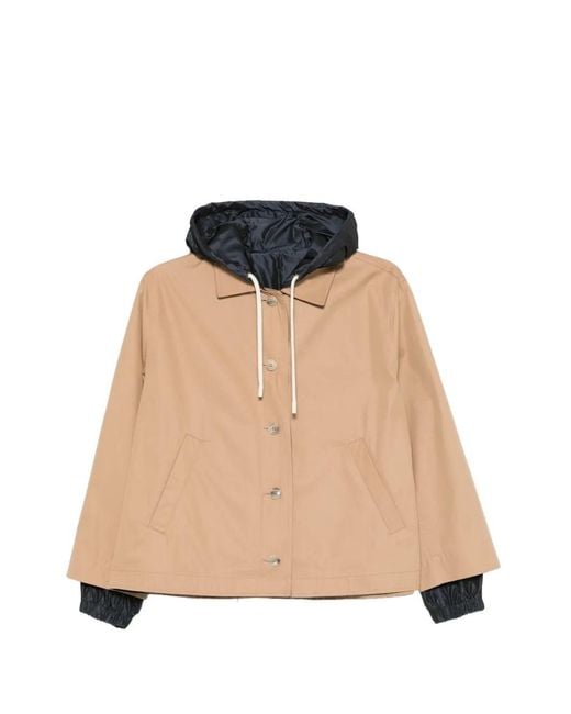 Herno Natural Reversible Gabardine Parka Coat
