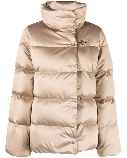Fay Natural Quilted Puff Coat