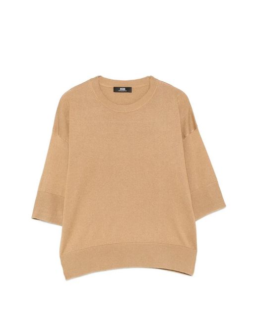 Alpha Studio Natural Crew Neck Sweater