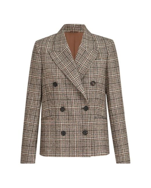Brunello Cucinelli Brown Check Jacket