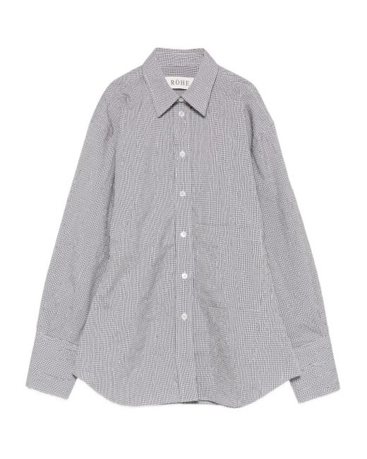 Camicia Micro Check di Rohe in Gray
