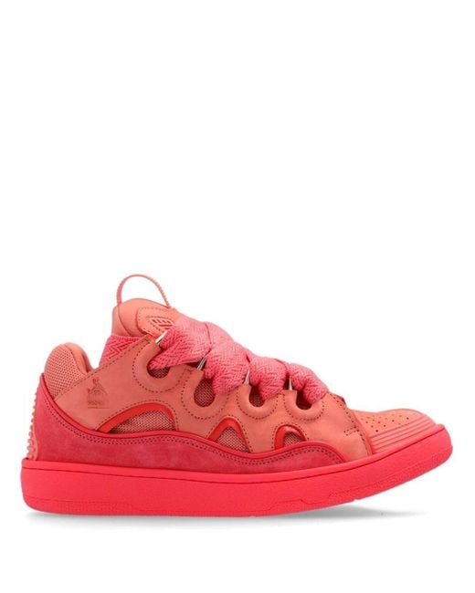 Lanvin Red Curb Sneakers