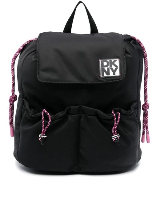 DKNY Black Logo-appliqué Backpack