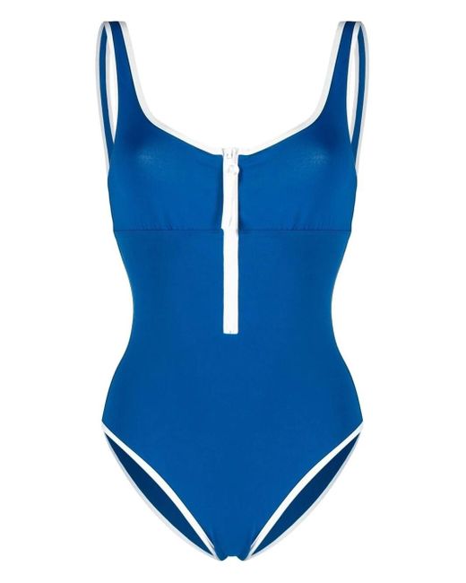 Eres Half-zip Swimsuit in Blue | Lyst UK