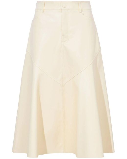 Proenza Schouler Natural Jesse Skirt In Faux Leather