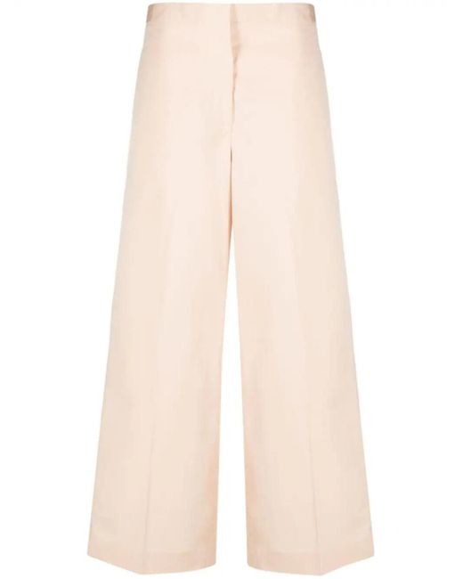 Fabiana Filippi Natural Peach Cotton Trousers