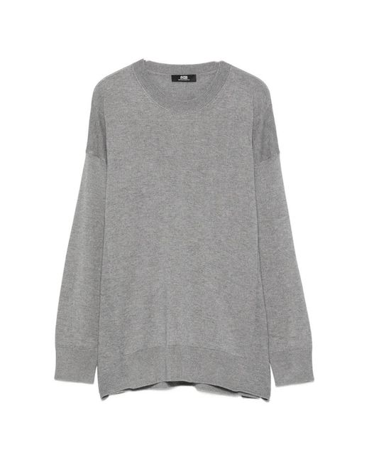 Alpha Studio Gray Crew Neck Sweater