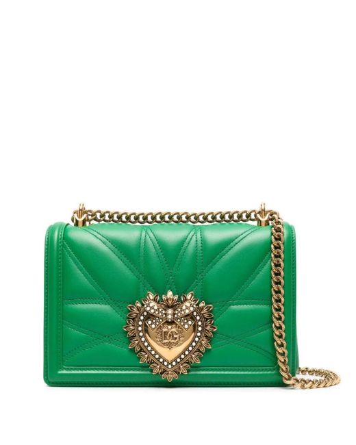 Dolce & Gabbana Green Medium Devotion Bag