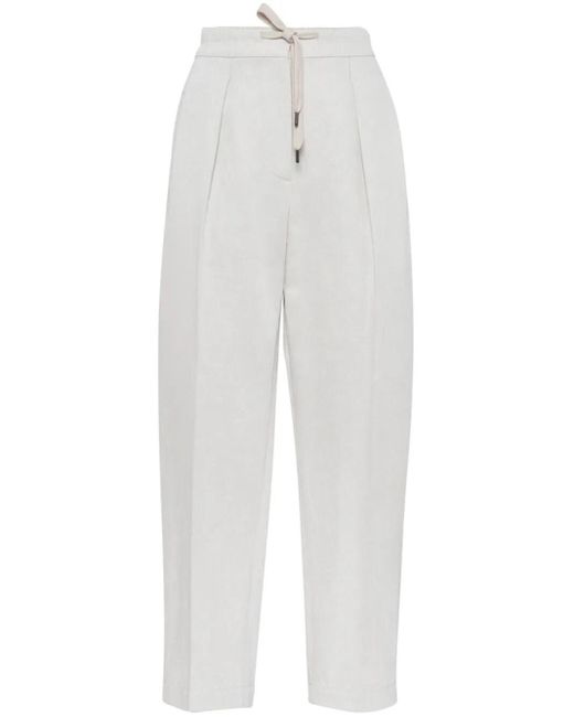 Brunello Cucinelli White Trousers