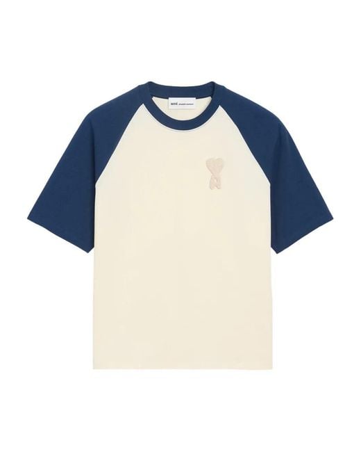 AMI Blue Two Tone Tee
