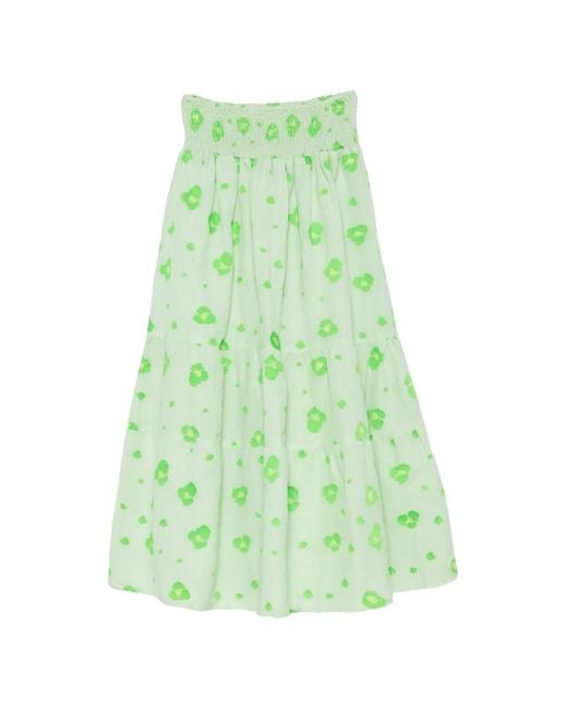 ORSINA Green Animalier Skirt