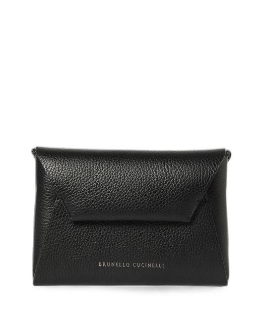 Brunello Cucinelli Black Envelope Clutch