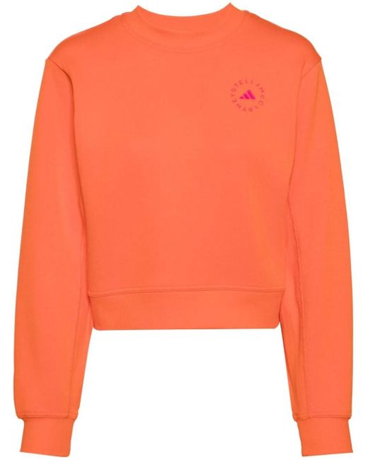 Adidas By Stella McCartney Orange Sportswear Logo-print Sweatshirt