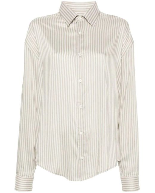 AMI White Adc Stripe Shirt