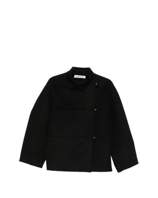 Rohe Black Double-faced Wool Jacket