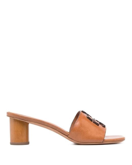 Tory Burch Brown Ines 55mm Leather Mules