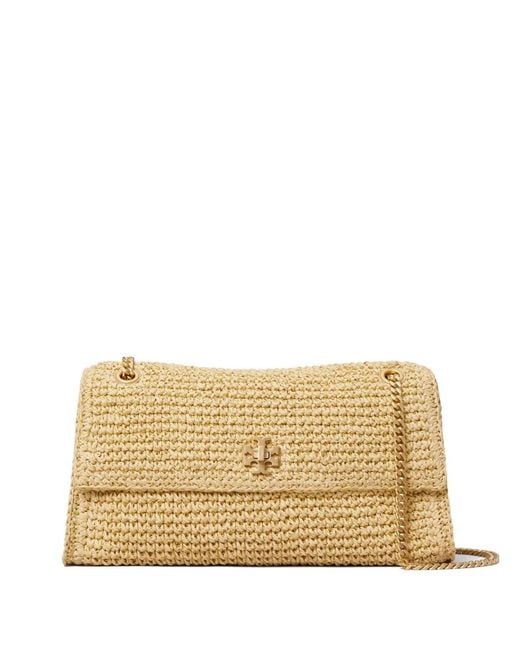 Kira Turnlock Drawstring Closure di Tory Burch in Natural