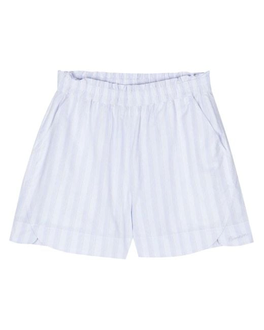 Remain White Striped Shorts
