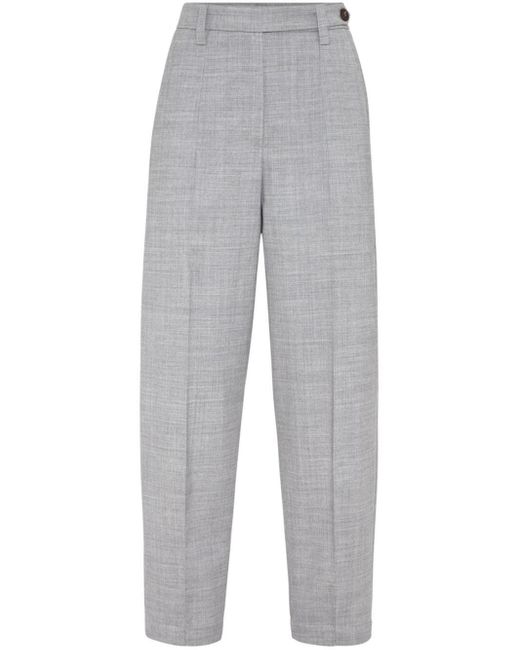 Brunello Cucinelli Gray Wool Trousers
