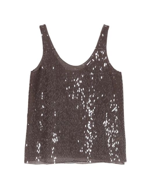 Brunello Cucinelli Brown Tops