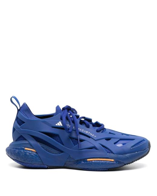 Adidas By Stella McCartney Blue Solarglide Primeknit Running Sneakers