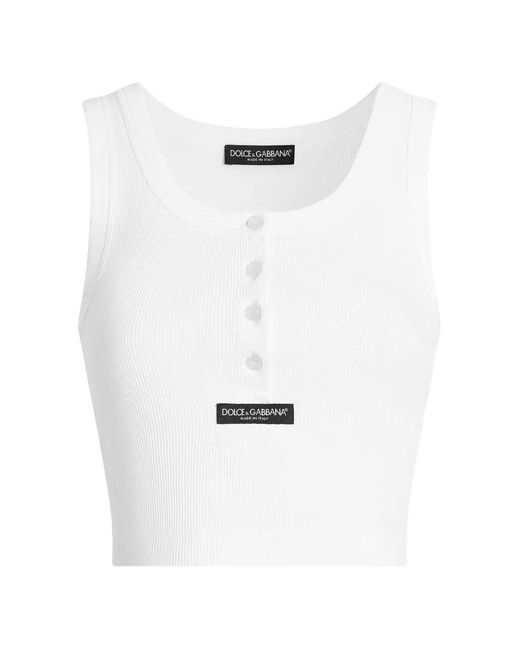 Dolce & Gabbana White Dolce & Gabbana Tank Top