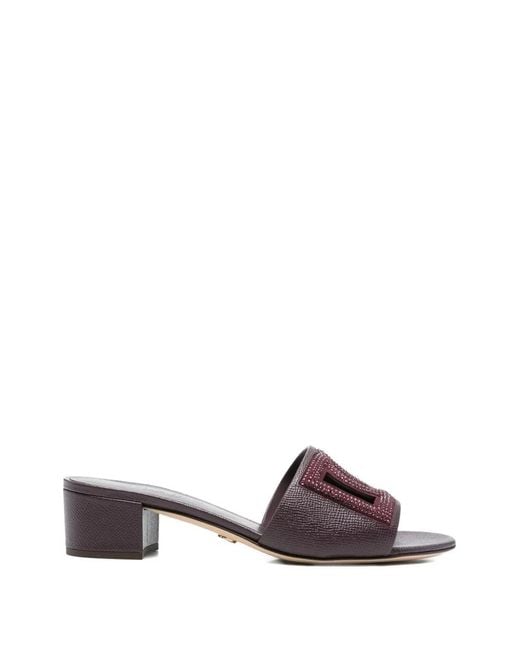 Dolce & Gabbana Red Leather Sandal